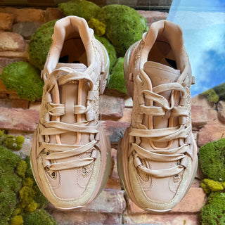 DOLCE&GABBANA Airmaster Pink Mixed Material Sneakers SZ 39.5 (US 9.5)