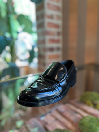 CHANEL Black Patent Loafers Sz 38.5