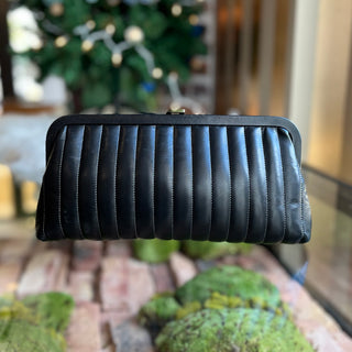 CHANEL Mademoiselle Lambskin Vertical Quilted Clutch