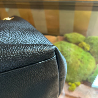 GUCCI Soho Medium Black Pebbled Calfskin Hobo