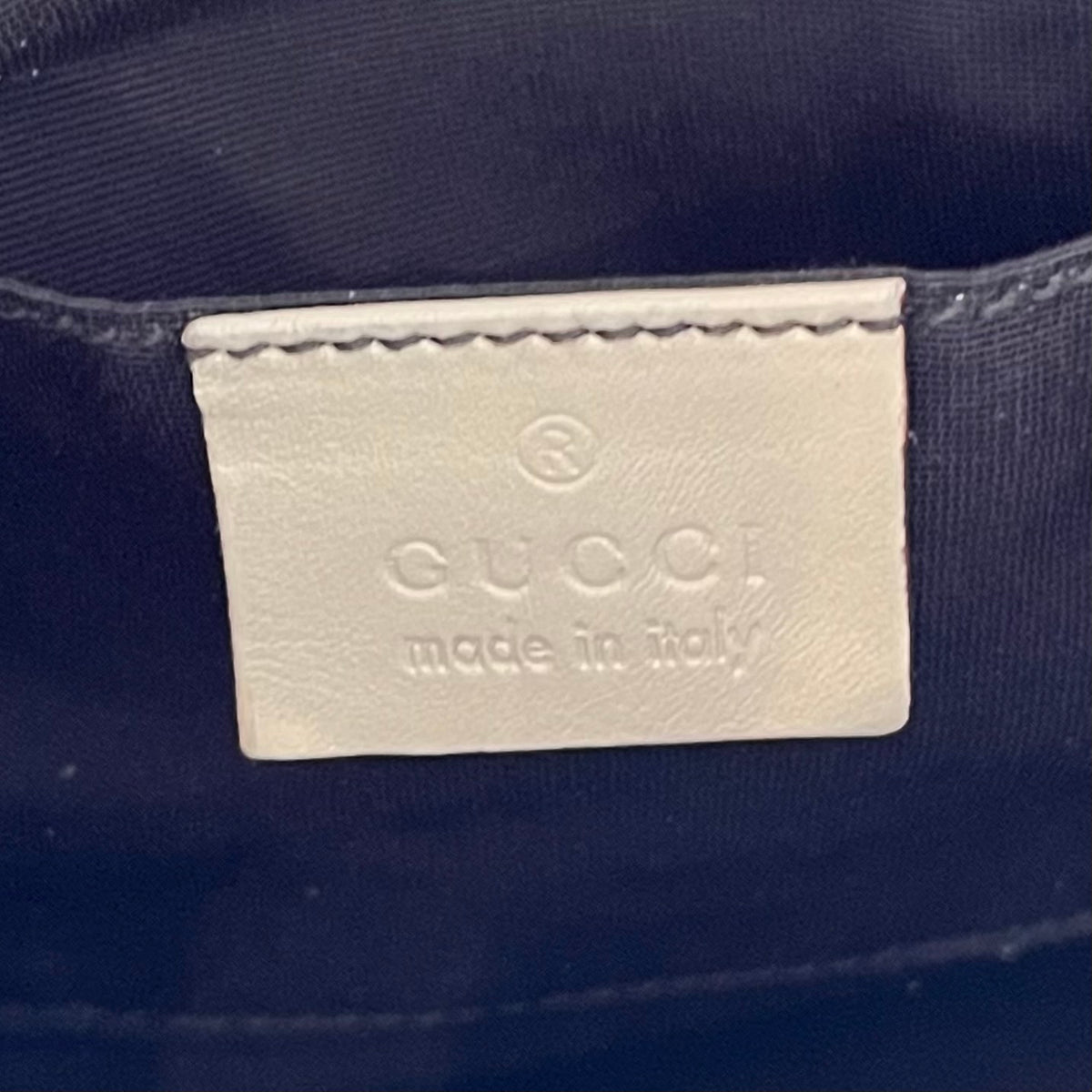 GUCCI Cream Perforated Leather Bucket Bag
