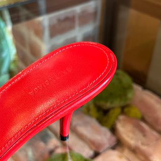 BALENCIAGA Cagole Red Patent Leather Kitten Heels SZ36(6US)