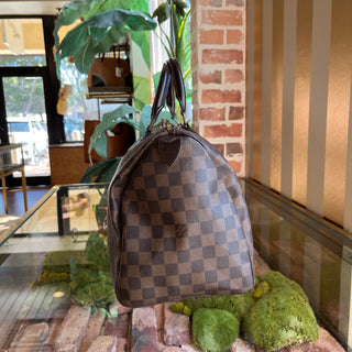 LOUIS VUITTON Speedy 35 Damier Ebene Canvas Satchel