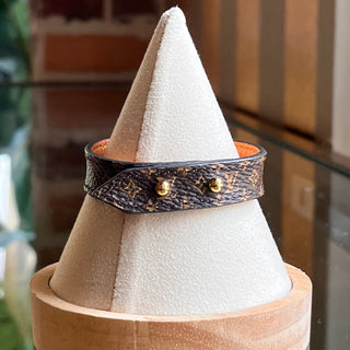 LOUIS VUITTON Essential V Bracelet Brown Monogram Canvas Bracelet