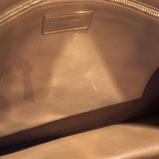 SAINT LAURENT Rive Gauche Raffia Linen Calfskin Tote