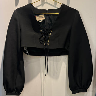 GUCCI Crop Corset Long Sleeve Top SZ 40