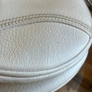 DIOR White on White Leather Saddle Bag TS3170