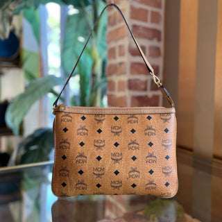MCM Liz Visetos Monogram Canvas Pouch