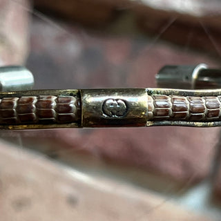 GUCCI Brown Lizard Skin Bangle