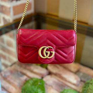 GUCCI GG Marmont Mini Red Crossbody