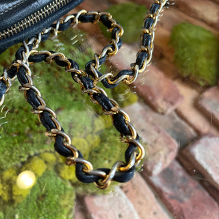 CHANEL Black Quilted Lambskin Front Pocket Tassel CC Vintage Crossbody Bag