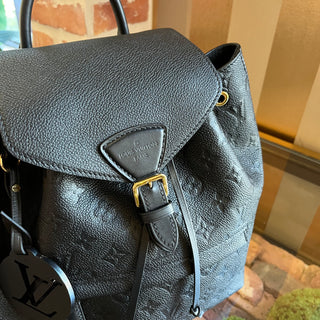 LOUIS VUITTON Montsouris Black Monogram Empreinte Leather Backpack