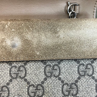 GUCCI Dionysus Super Mini Beige GG Supreme Canvas Shoulder Bag