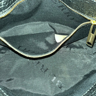 BURBERRY Chichester Black Grainy Calfskin & Check Crossbody Bag