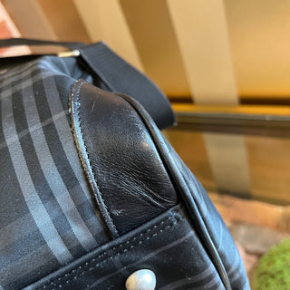 BURBERRY Golf Boston Check Black Nylon Duffle