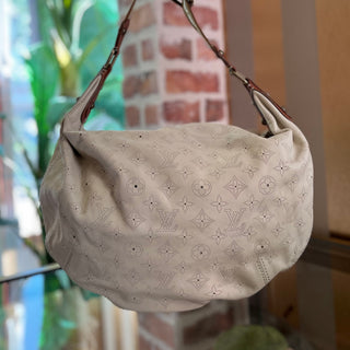 LOUIS VUITTON Limited Edition Onatah GM White Mahina Leather Bag