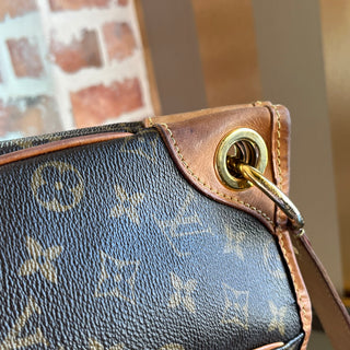LOUIS VUITTON Galleria PM Brown Monogram Canvas Hobo Bag