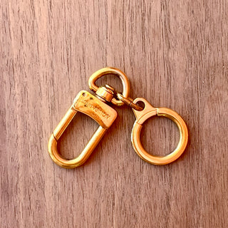 LOUIS VUITTON Anokre Gold-Tone Key Chain Bag Charm