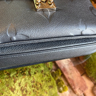 LOUIS VUITTON Metallic Pochette Metis Monogram Empreinte Embossed Leather Crossbody