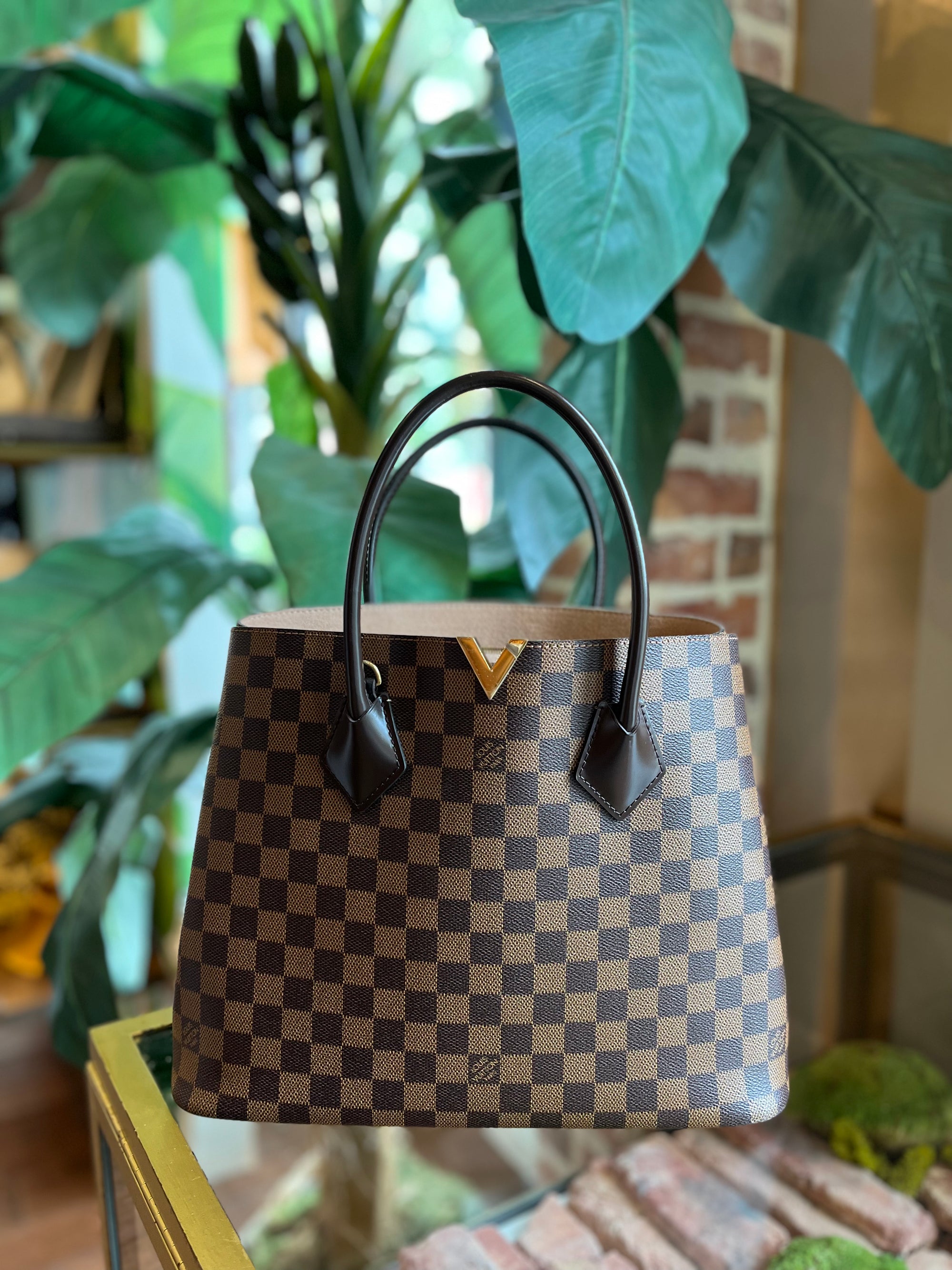 Louis Vuitton, Bags, Louis Vuitton Kensington Damier Ebene V Tote Hand Bag