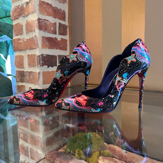 LOUBOUTIN Hot Chick Starlight Patent Leather Pumps SZ 35 (US 5)