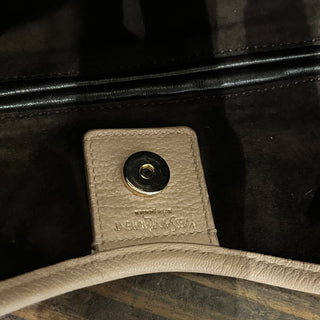 SAINT LAURENT Saint Tropez Blush Chevre Leather Ruffle Bag