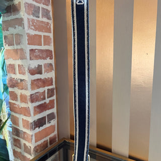 DIOR Blue Embroidered Christian Dior Paris Bag Strap