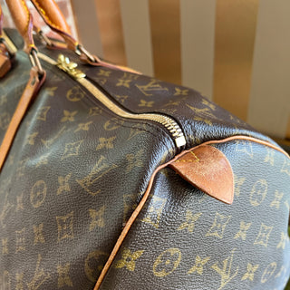 LOUIS VUITTON Keepall 55 Brown Monogram Canvas Vintage Duffel