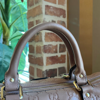 GUCCI Boston Joy Medium Winter Rose Guccissima Satchel