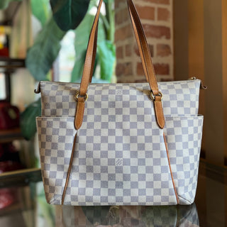 LOUIS VUITTON Totally MM Damier Azur Canvas Tote