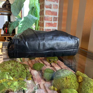 CHANEL Coco Cabas Rodeo Drive Black Lambskin Leather Hobo Bag