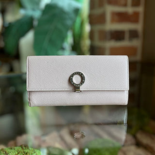 BVLGARI Serpenti Pink Leather Long Wallet