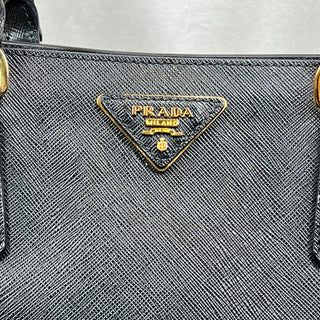 PRADA Medium Black Saffiano Lux Tote Bag