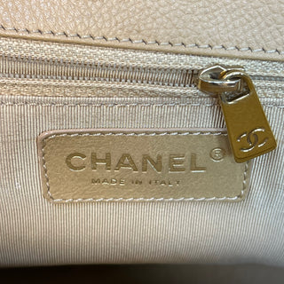 CHANEL Cerf Executive Beige Caviar Leather CC Tote Bag