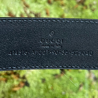 GUCCI GG Marmont Wide Black Smooth Leather Belt SZ 90/36