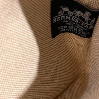 HERMES Yachting Toile PM Logo Flat Pouch