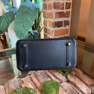 HERMES Birkin 25 Noir Swift Top Handle