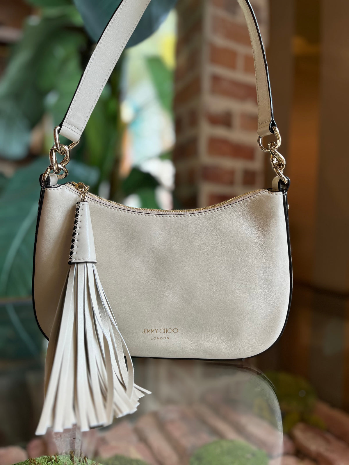 Jimmy choo outlet white leather bag