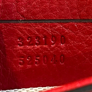 GUCCI Mini Red Pebbled Calfskin Leather Soho Crossbody