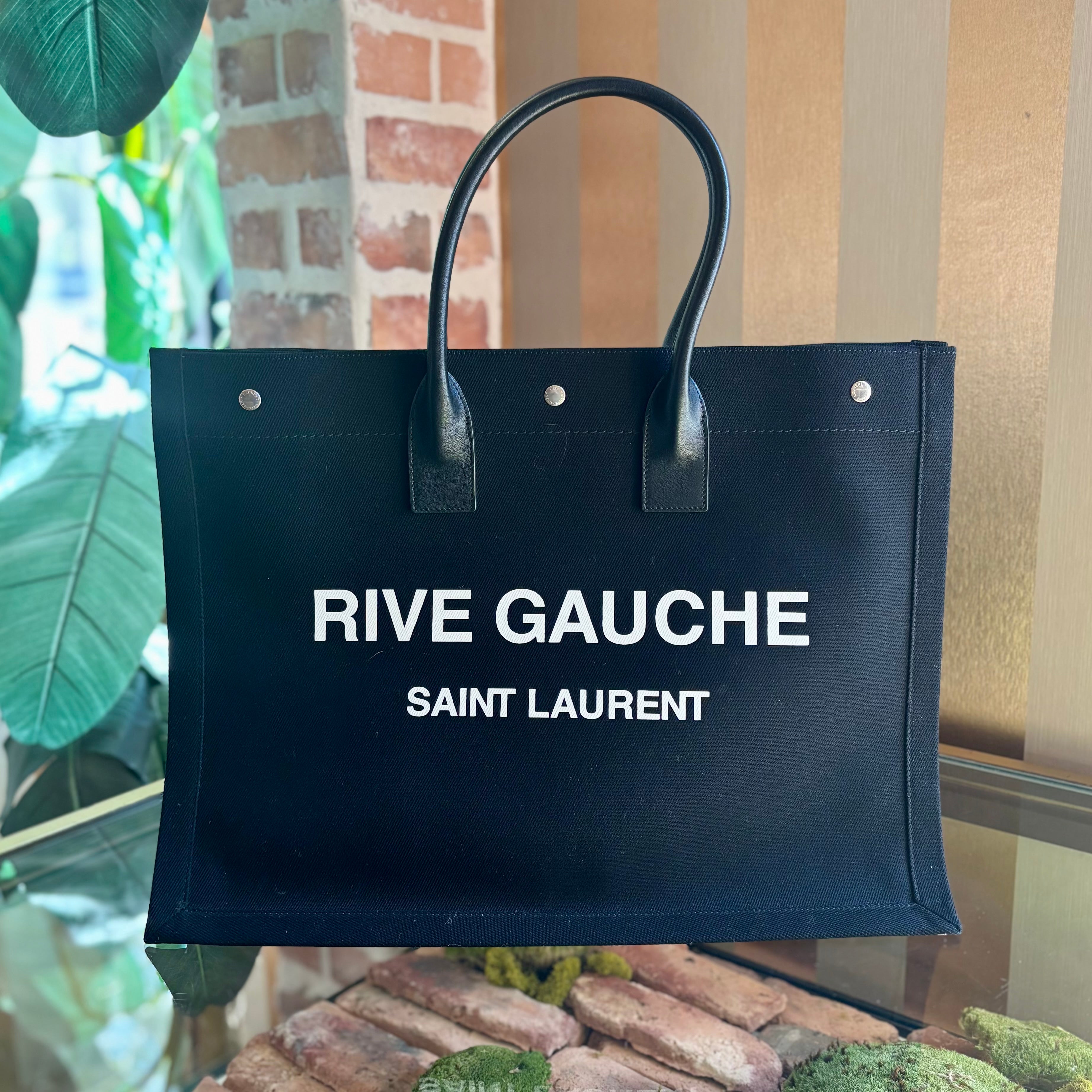 SAINT LAURENT Black Rive Gauche Tote