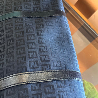 FENDI Charm Black Zucchino Canvas Vintage Tote