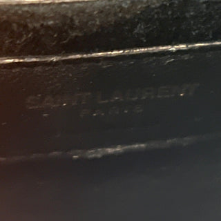 SAINT LAURENT Medium Monogram Sunset Black Crocodile Embossed Calfskin Shoulder Bag