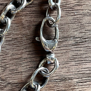 GUCCI GG Sterling Silver Interlocking Pendant Bracelet