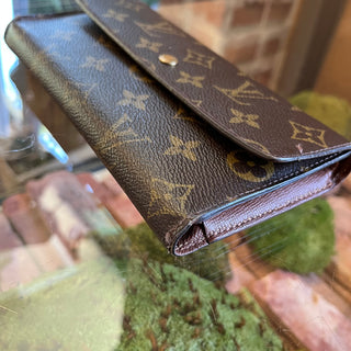 LOUIS VUITTON Sarah Brown Monogram Canvas Vintage Wallet