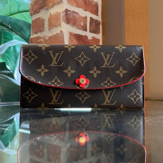 LOUIS VUITTON Coquelicot LV Monogram Canvas Emilie Wallet