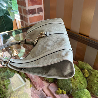 GUCCI Bardot Joy Green Guccissima Leather Hobo Bag