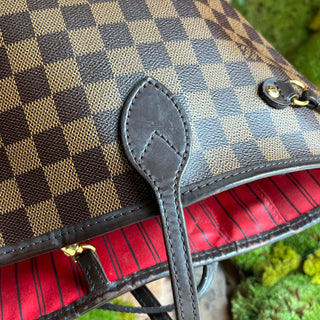 LOUIS VUITTON Neverfull MM Damier Ebene Brown Canvas Tote Bag