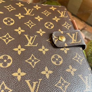 LOUIS VUITTON Brown Monogram Canvas Large Ring Agenda Cover