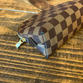 LOUIS VUITTON Cosmetic Pouch PM Damier Ebene Canvas Dome Pouch