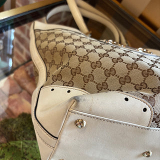 GUCCI Beige GG Canvas Tote Bag
